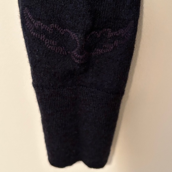Zadig & Voltaire 100% Merino Wool Navy Blue Emmy Cutout Sweater - Picture 9 of 16